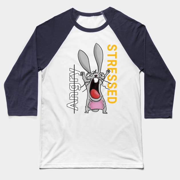 Angry or Stressed Baseball T-Shirt by BibekM